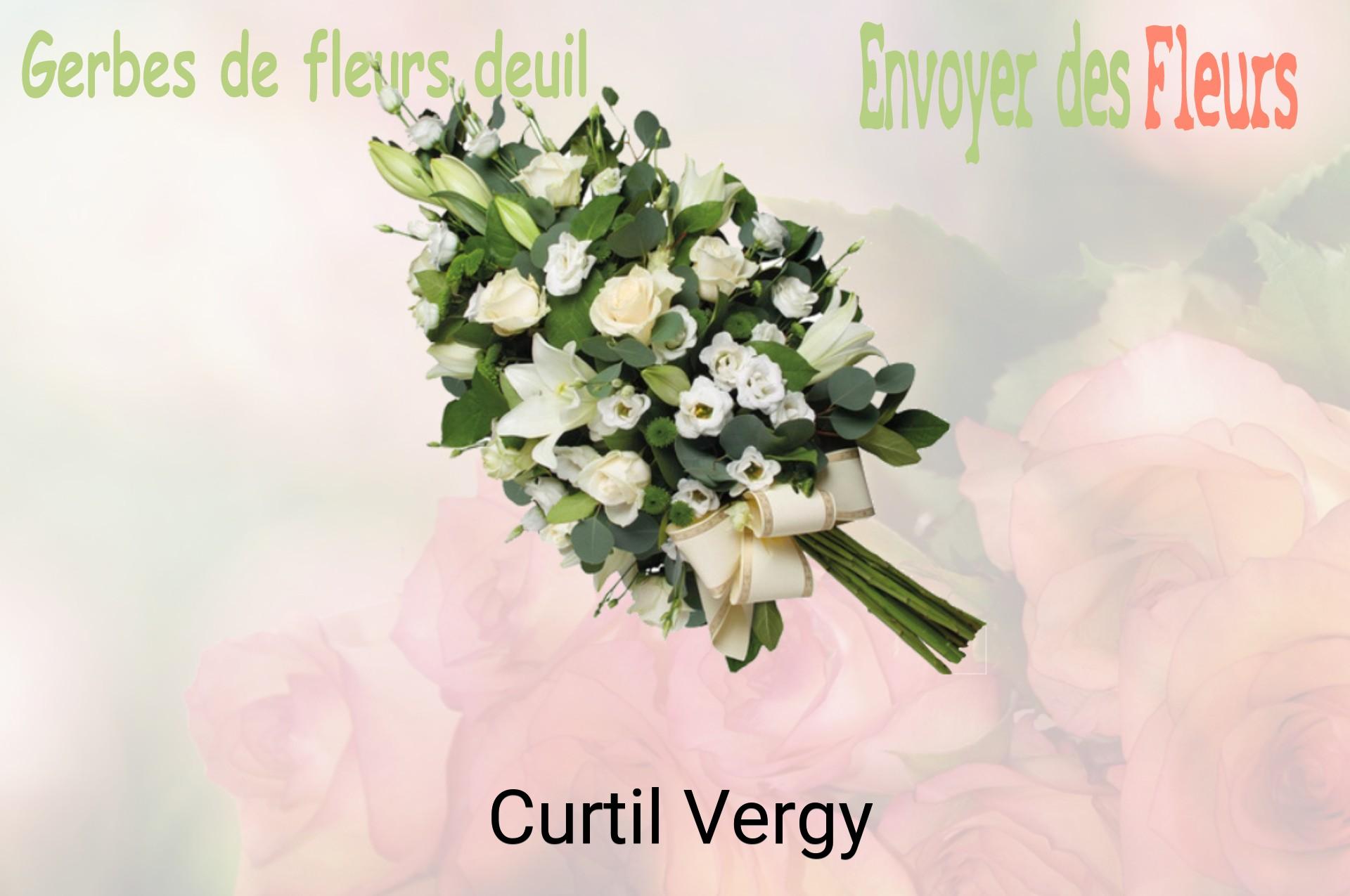 Gerbe de fleurs de deuil livrée à Curtil-Vergy
